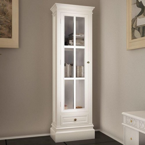 Bogskab med 3 hylder i MDF - hvid, vintage look