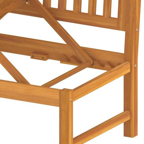 Daybed med cremefarvet hynde 200x60x75 cm massivt akacietræ grå