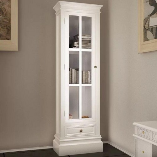 Bogskab med 3 hylder i MDF - hvid, vintage look