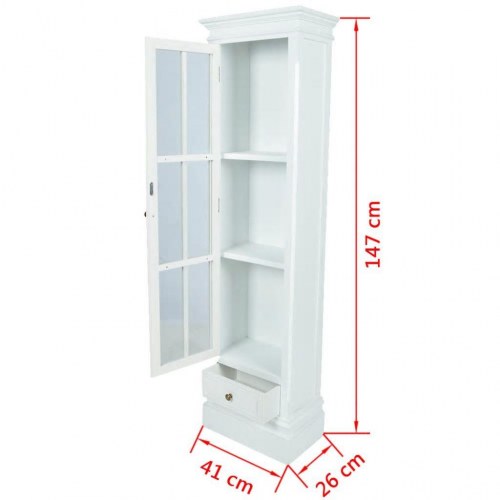 Bogskab med 3 hylder i MDF - hvid, vintage look