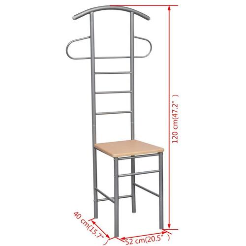 Stumtjener med stol 2 stk. metal