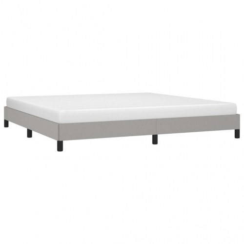 Sengeramme uden madras 200x200 cm stof lysegrå