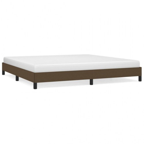 Sengeramme uden madras 200x200 cm stof mørkebrun