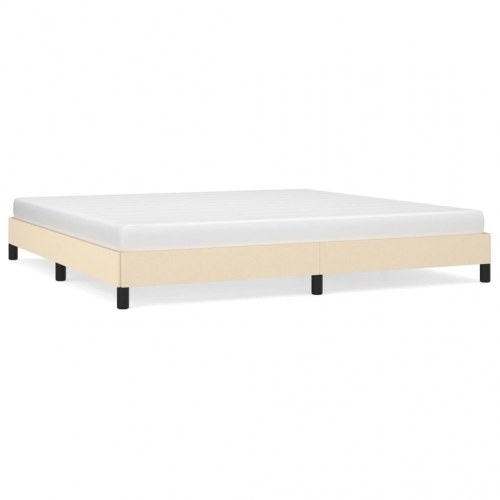 Sengeramme i stof 200x200 cm - cremefarvet, uden madras