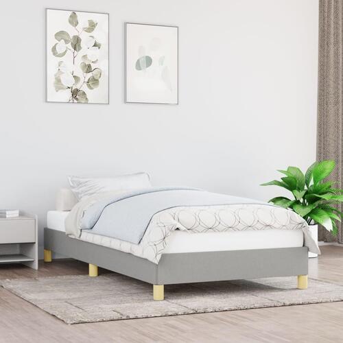 Sengeramme uden madras Lysegrå 80x200 cm Stof