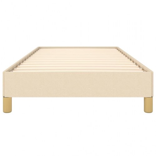 Sengeramme uden madras 90x190 cm - stof, cremefarvet
