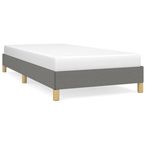 Sengeramme uden madras Mørkegrå 90x200 cm Stof
