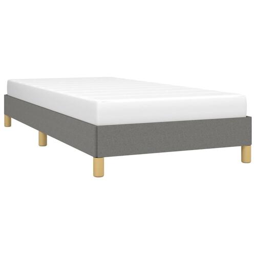 Sengeramme uden madras Mørkegrå 90x200 cm Stof