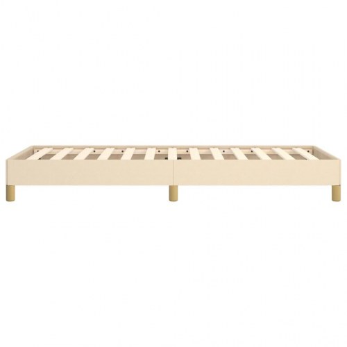 Sengeramme i stof 90x200 cm - cremefarvet, uden madras