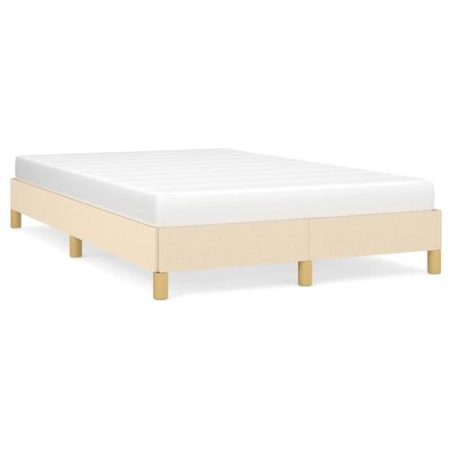 Sengeramme 120x200 cm stof cremefarvet