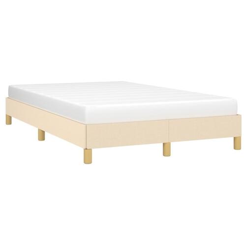 Sengeramme 120x200 cm stof cremefarvet