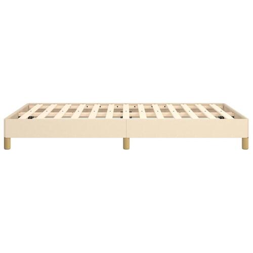 Sengeramme 120x200 cm stof cremefarvet
