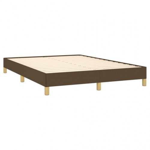 Sengeramme uden madras 140×190 cm - stof, mørkebrun