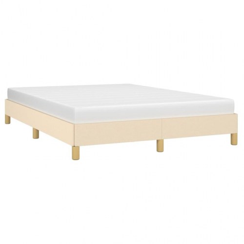 Sengeramme uden madras 140x190 cm - stof, cremefarvet