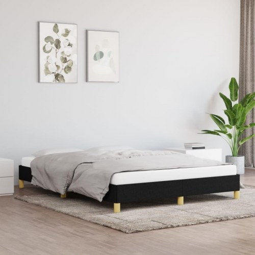 Sengeramme uden madras 140x200 cm - stof, sort