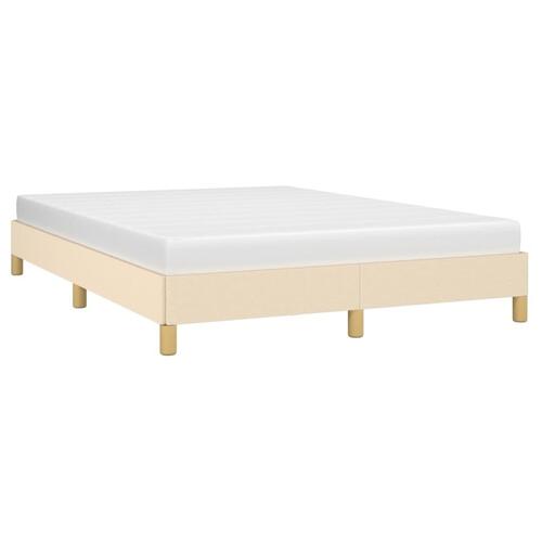 Sengeramme 140x200 cm stof cremefarvet