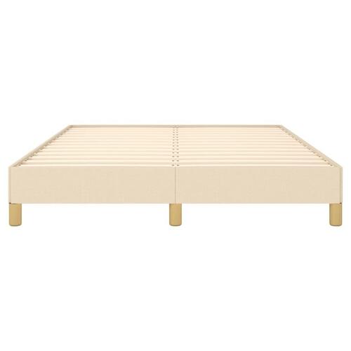 Sengeramme 140x200 cm stof cremefarvet