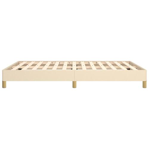 Sengeramme 140x200 cm stof cremefarvet
