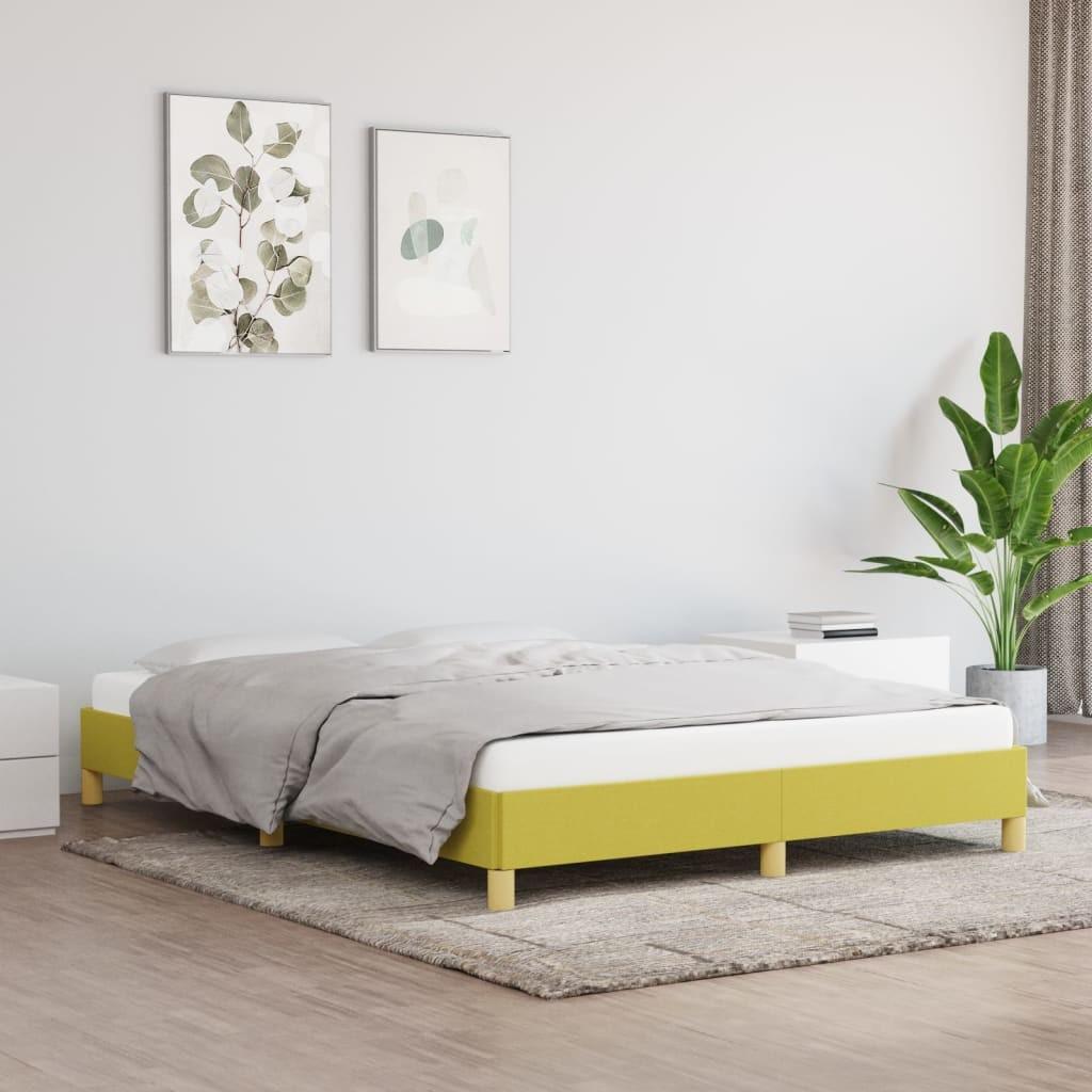 Sengeramme uden madras Grøn 140x200 cm Stof