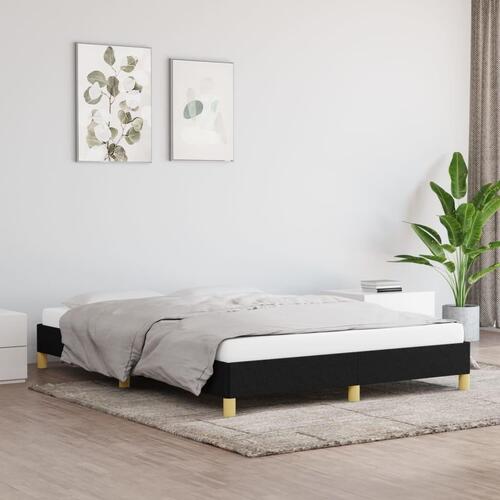Sengeramme 160x200 cm stof sort