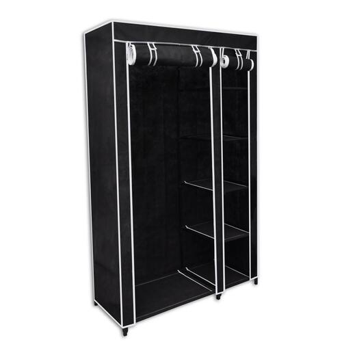 Foldeklædeskab 110 x 45 x 175 cm sort