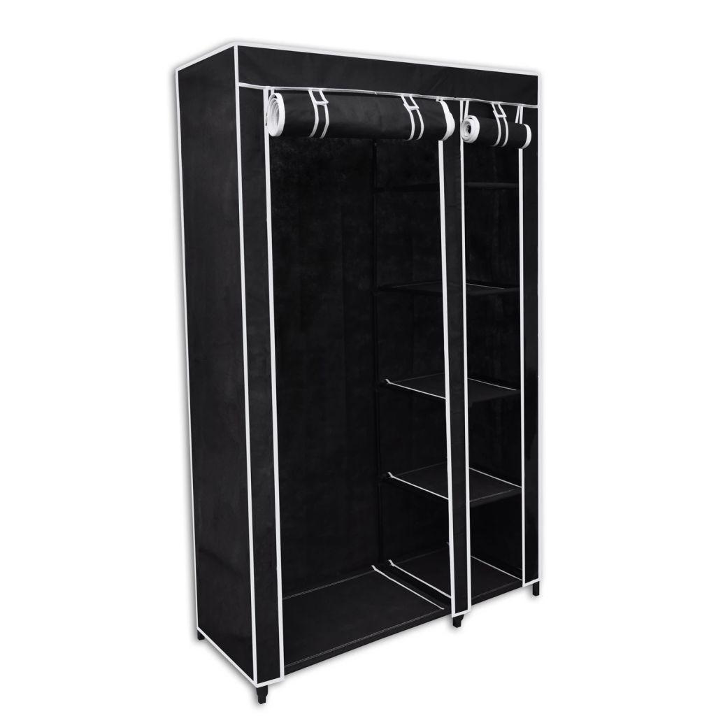 Foldeklædeskab 110 x 45 x 175 cm sort