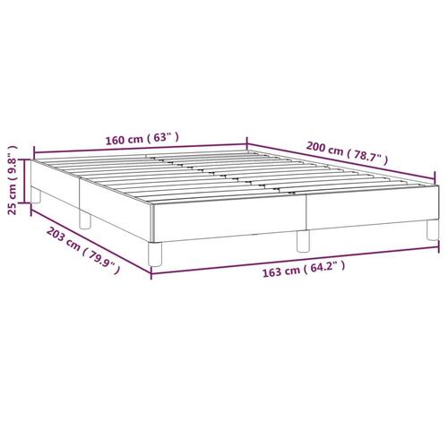 Sengeramme 160x200 cm stof sort