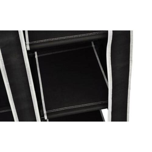 Foldeklædeskab 110 x 45 x 175 cm sort