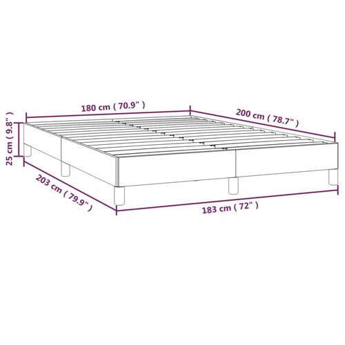 Sengeramme uden madras 180x200 cm stof sort