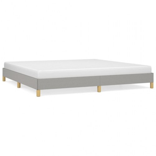 Sengeramme uden madras 200x200 cm stof lysegrå