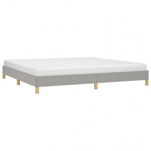 Sengeramme uden madras 200x200 cm stof lysegrå