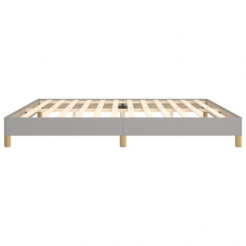 Sengeramme uden madras 200x200 cm stof lysegrå