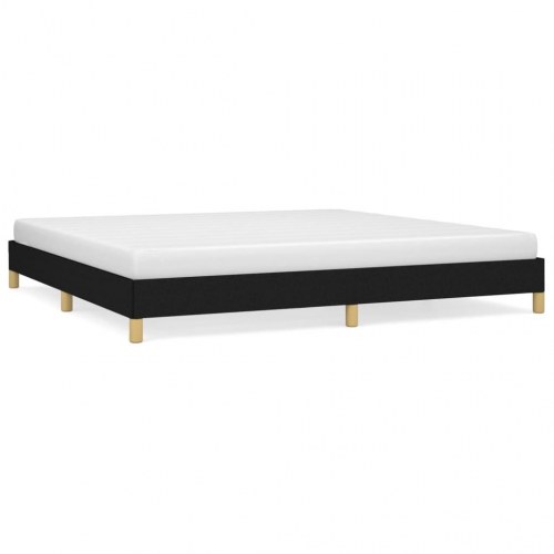 Sengeramme i stof - 200x200 cm, sort (uden madras)
