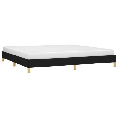 Sengeramme i stof - 200x200 cm, sort (uden madras)