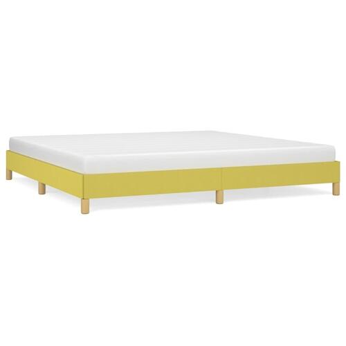 Sengeramme uden madras Grøn 200x200 cm Stof