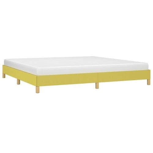 Sengeramme uden madras Grøn 200x200 cm Stof