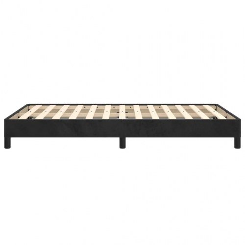Sengeramme i fløjl - sort 120×200 cm (uden madras)