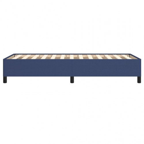 Sengeramme uden madras 90×200 cm i blå stof - enkeltmandsseng med lamelbunde
