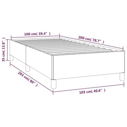 Sengeramme 100x200 cm stof lysegrå