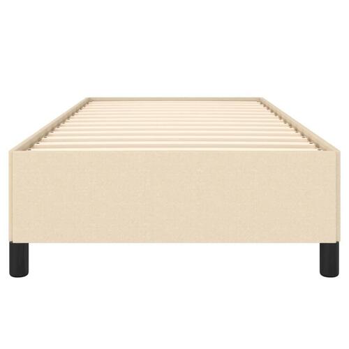 Sengeramme 100x200 cm stof cremefarvet