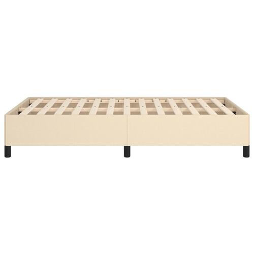 Sengeramme 120x200 cm stof cremefarvet