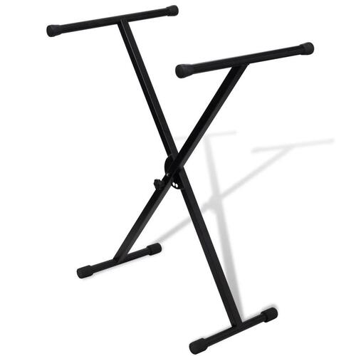 Justerbart, enkelt afstivet keyboardstativ med X-ramme