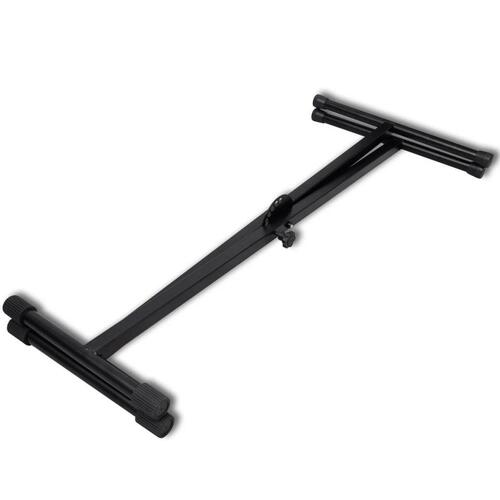 Justerbart, enkelt afstivet keyboardstativ med X-ramme