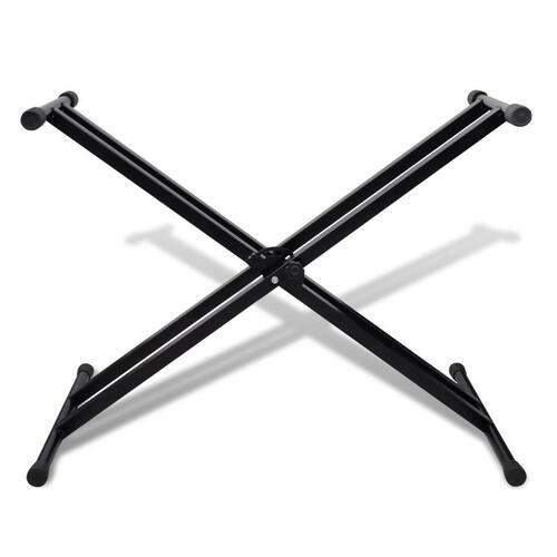 Justerbart, dobbelt afstivet keyboardstativ med X-ramme