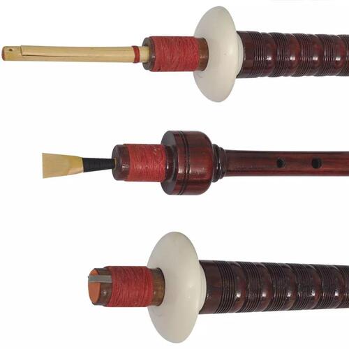 Scottish Great Highland sækkepibe rød tartan