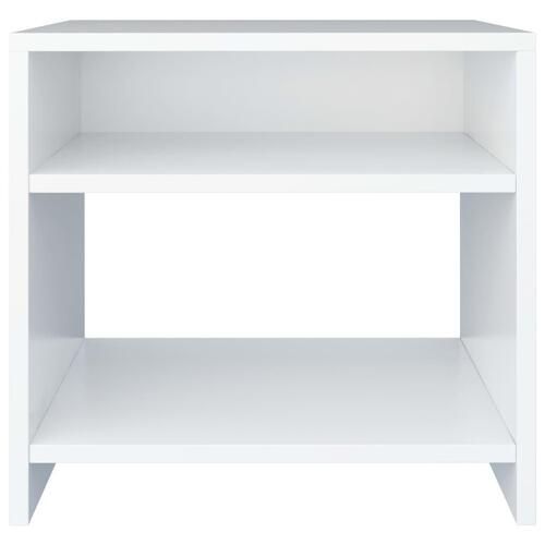 Sengeborde 2 stk. 40x30x40 cm konstrueret træ hvid