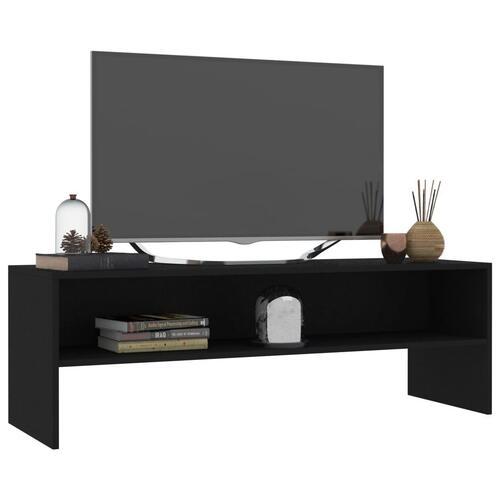 Tv-bord 120x40x40 cm konstrueret træ sort