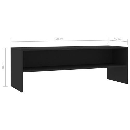 Tv-bord 120x40x40 cm konstrueret træ sort