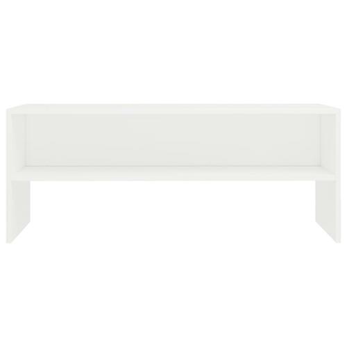 Tv-bord 100x40x40 cm konstrueret træ hvid