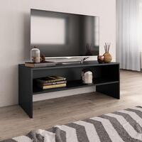 Tv-bord 100x40x40 cm konstrueret træ sort